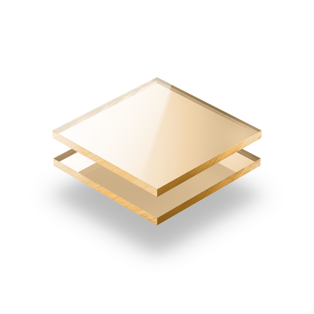 Acrylglas Platte Gold Spiegel 3 mm
